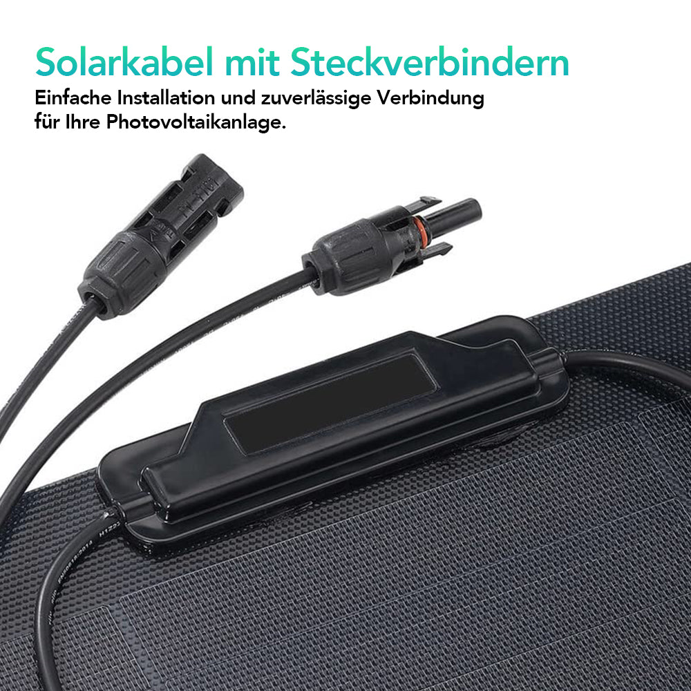 MONACO - Plug-In set van 4 flexibele zonnepanelen 200Wp (800Wp) + omvormer met stekker